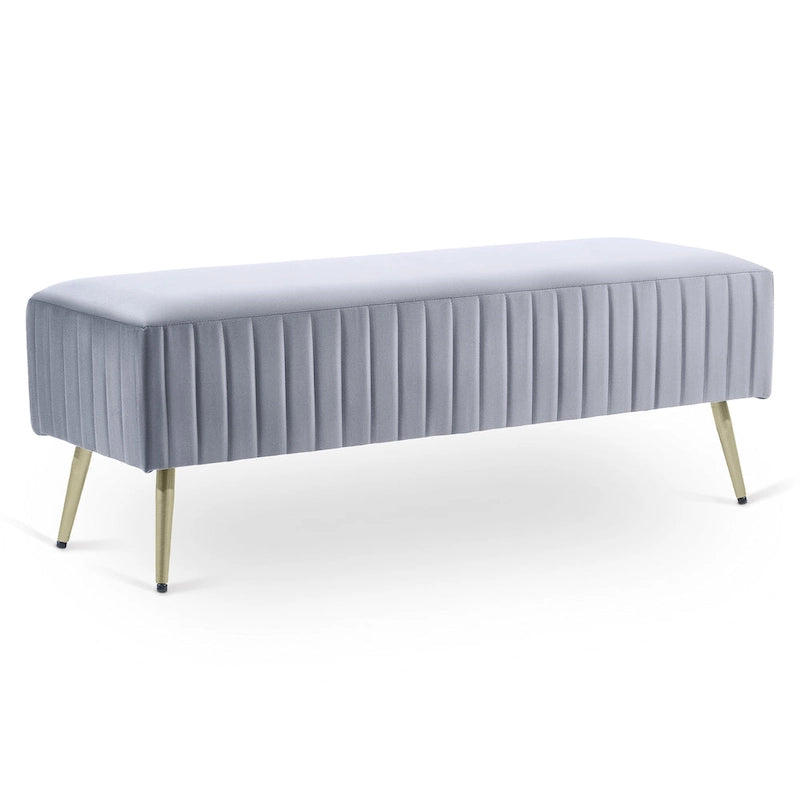 46 panche moderne imbottite per letto e ingresso con seduta in velluto imbottita