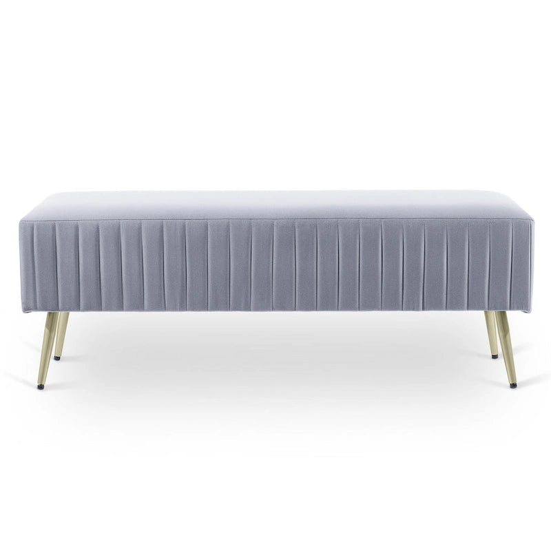 46 panche moderne imbottite per letto e ingresso con seduta in velluto imbottita