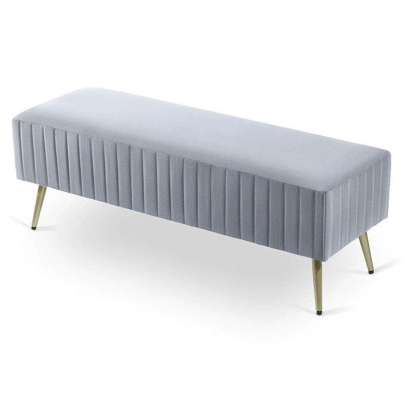 46 panche moderne imbottite per letto e ingresso con seduta in velluto imbottita