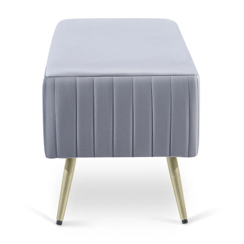 46 panche moderne imbottite per letto e ingresso con seduta in velluto imbottita