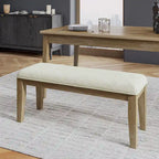 Sandra Rustic Farmhouse Design Solid Wood Dining Bench by HULALA HOME