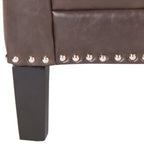 Poltrona da club in tessuto di poliestere rosa pesca/bianco - 28.5 x 31.9 x 38.2 - 29Lx32Px38A