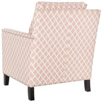 Poltrona da club in tessuto di poliestere rosa pesca/bianco - 28.5 x 31.9 x 38.2 - 29Lx32Px38A
