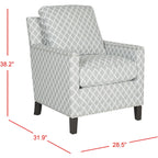 Poltrona da club in tessuto di poliestere rosa pesca/bianco - 28.5 x 31.9 x 38.2 - 29Lx32Px38A