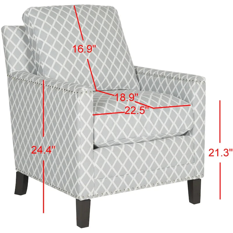 Poltrona da club in tessuto di poliestere rosa pesca/bianco - 28.5 x 31.9 x 38.2 - 29Lx32Px38A