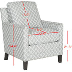 Poltrona da club in tessuto di poliestere rosa pesca/bianco - 28.5 x 31.9 x 38.2 - 29Lx32Px38A
