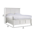Letto matrimoniale basso in mogano massiccio, piano con bordo smussato, bianco