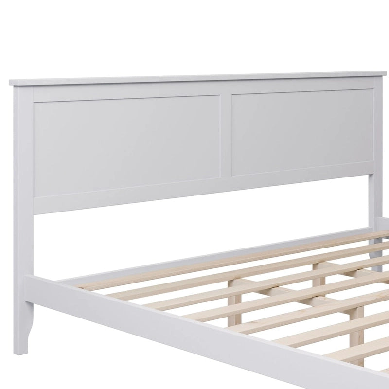 Letto matrimoniale king size moderno in legno massello, elegante e resistente