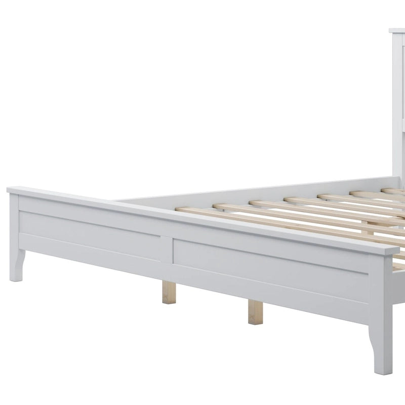 Letto matrimoniale king size moderno in legno massello, elegante e resistente