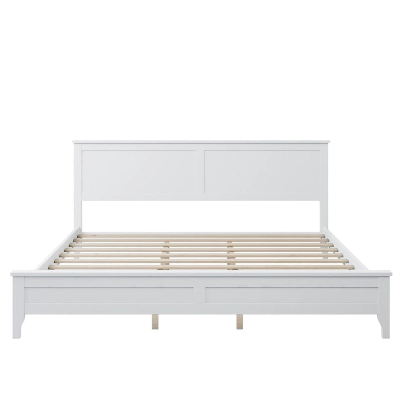 Letto matrimoniale king size moderno in legno massello, elegante e resistente