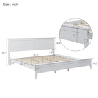 Letto matrimoniale king size moderno in legno massello, elegante e resistente