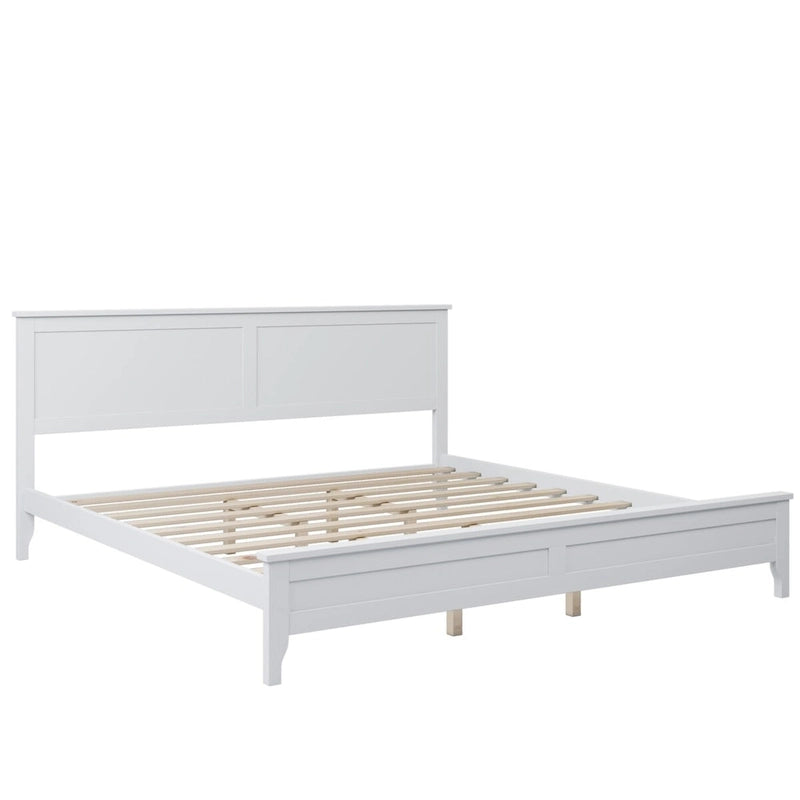 Letto matrimoniale king size moderno in legno massello, elegante e resistente