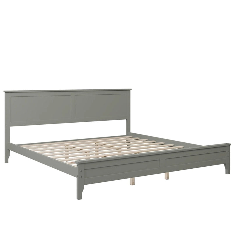 Letto matrimoniale king size moderno in legno massello, elegante e resistente