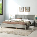 Letto matrimoniale king size moderno in legno massello, elegante e resistente