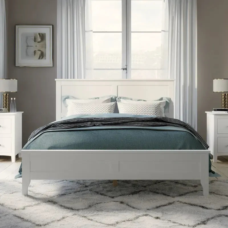 Letto matrimoniale moderno in legno con piattaforma per camera da letto