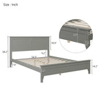 Letto matrimoniale moderno in legno con piattaforma per camera da letto