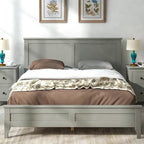 Letto matrimoniale moderno in legno con piattaforma per camera da letto