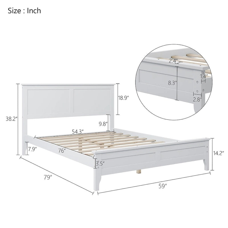 Letto matrimoniale moderno in legno con piattaforma per camera da letto