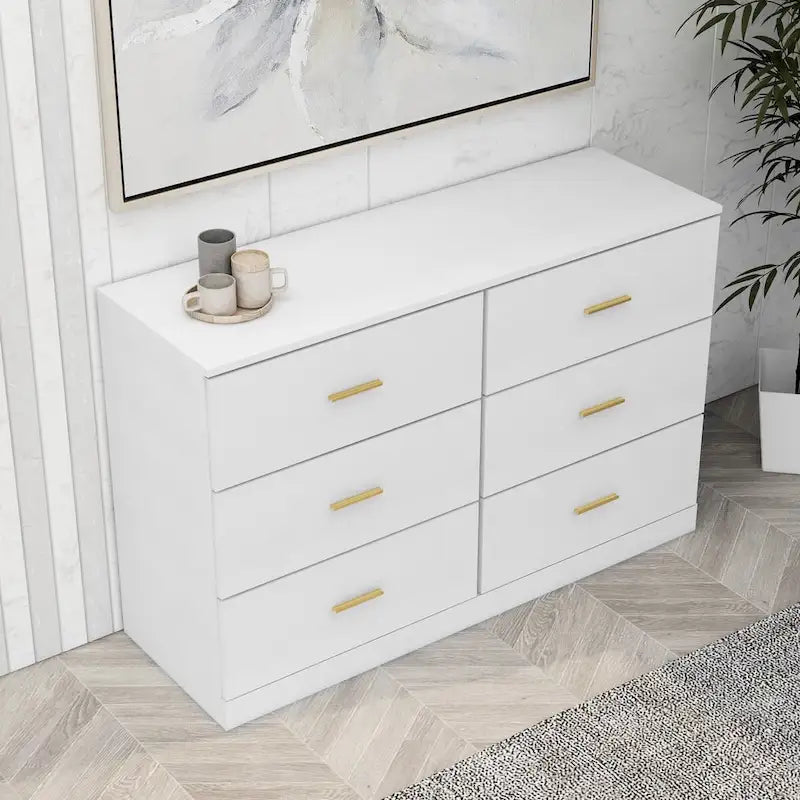Comò moderno a 6 cassetti per camera da letto - Ampio cassettone, robusto e sicuro