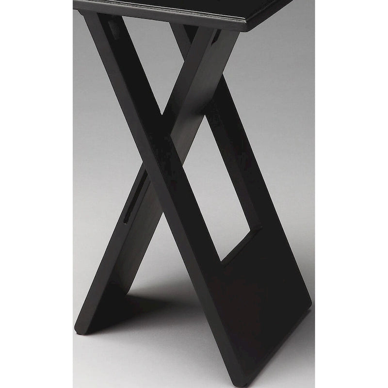 Tavolino pieghevole Hammond nero fatto a mano (India)