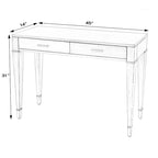 Consolle in radica con 2 cassetti, 117 cm