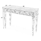 Consolle in radica con 2 cassetti, 117 cm