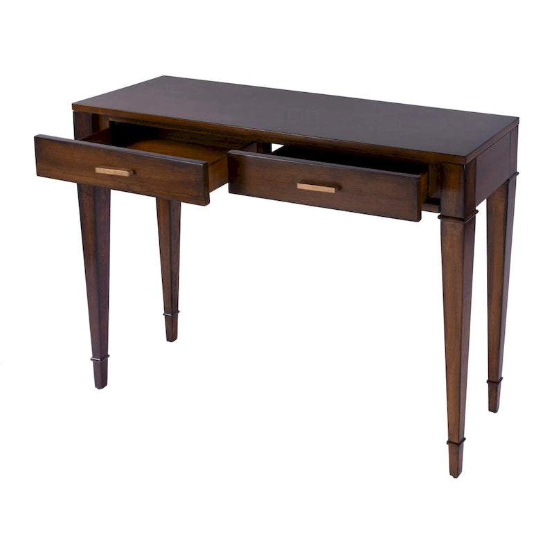 Consolle in radica con 2 cassetti, 117 cm