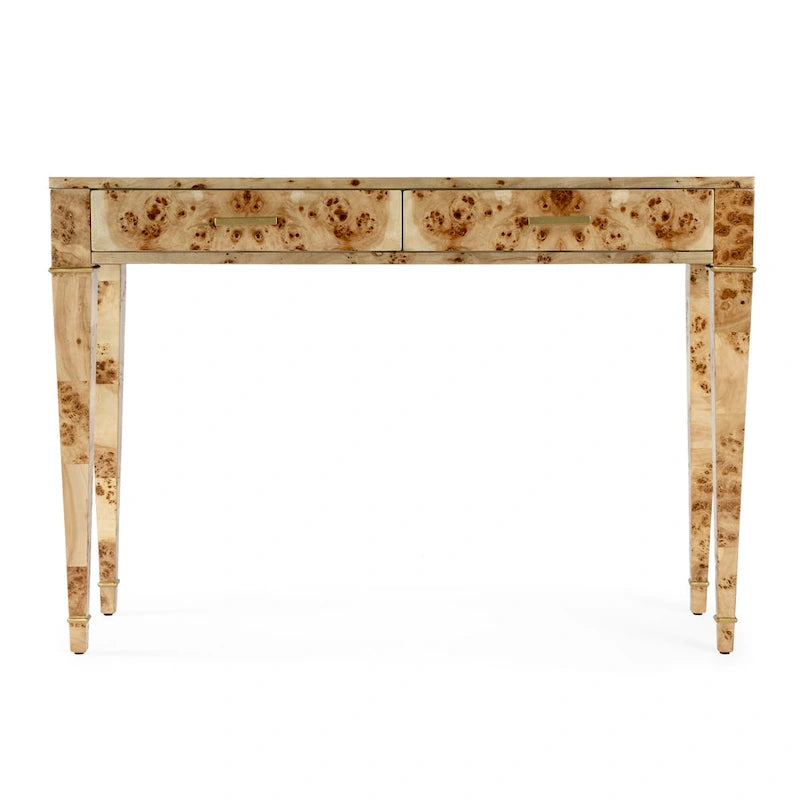 Consolle in radica con 2 cassetti, 117 cm