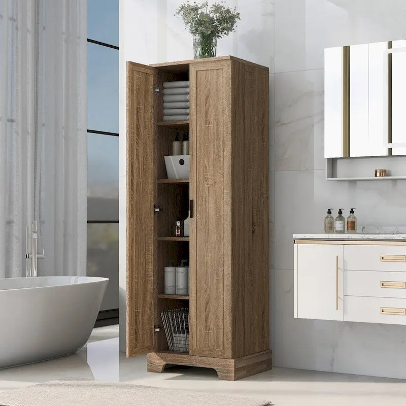 Mobiletto contenitore con due ante per bagno - 23.30L * 16.90W * 71.20H