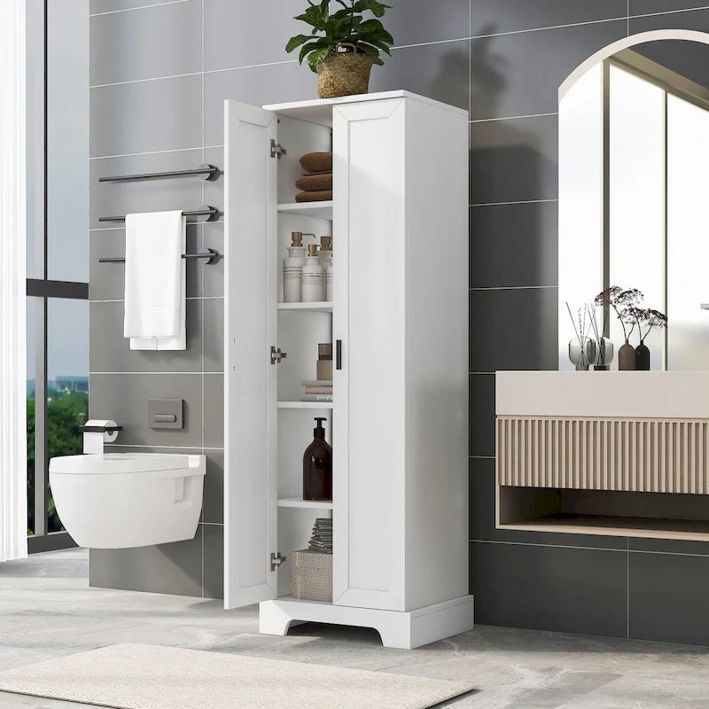 Mobiletto contenitore con due ante per bagno - 23.30L * 16.90W * 71.20H