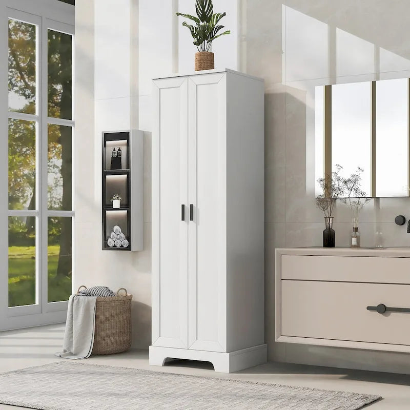 Mobiletto contenitore con due ante per bagno - 23.30L * 16.90W * 71.20H