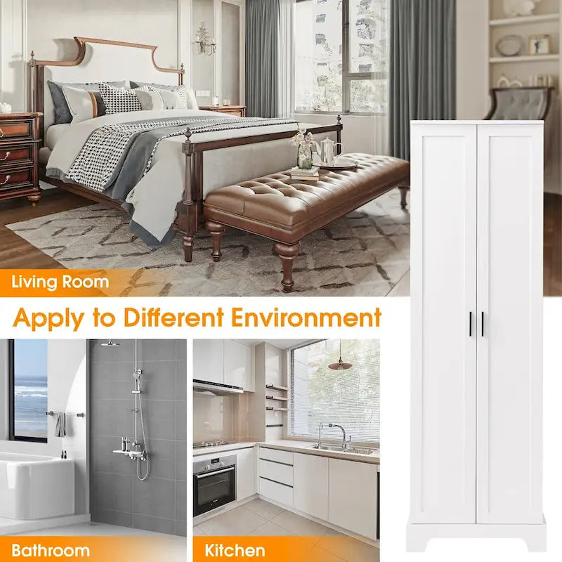 Mobiletto contenitore con due ante per bagno - 23.30L * 16.90W * 71.20H