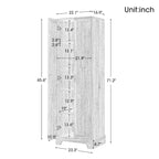 Mobiletto contenitore con due ante per bagno - 23.30L * 16.90W * 71.20H