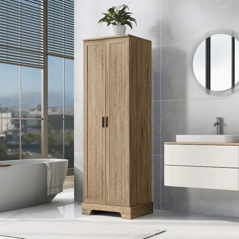 Mobiletto contenitore con due ante per bagno - 23.30L * 16.90W * 71.20H
