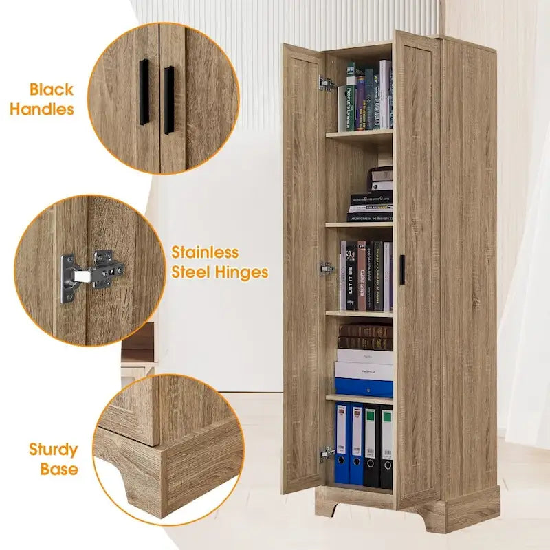 Mobiletto contenitore con due ante per bagno - 23.30L * 16.90W * 71.20H