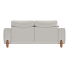 Divano Moderno Rivestito in Tessuto Teddy con Gambe in Legno e 2 Cuscini