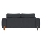Divano Moderno Rivestito in Tessuto Teddy con Gambe in Legno e 2 Cuscini