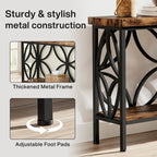 Consolle extra lunga con struttura in metallo e finitura in legno rustico - 70,86 L x 11,81 P x 31,88 H